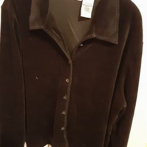 White Stag Black Button up Top/Jacket Size XL